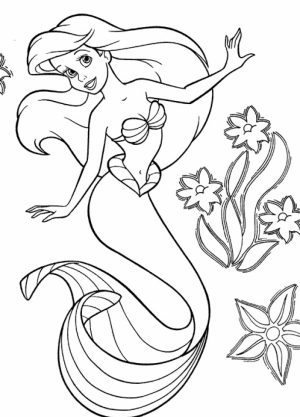 Little Mermaid Coloring Pages Princess Printable for Girls   75621