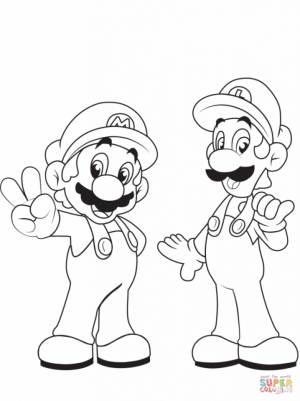 Mario Bros coloring pages free   ga27m