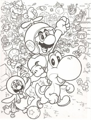 Mario Bros coloring pages free   qab5m