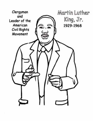 Martin Luther King Jr Coloring Pages Free for Kids   e9bnu