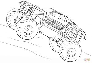 maximum destruction monster truck coloring page – 38721