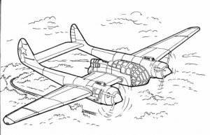 Military Airplane Army Coloring Pages Online   8953fgh
