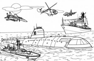 Military Battleship Army Coloring Pages   348ad