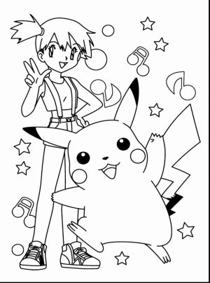 Misty and pikachu coloring pages   igf56