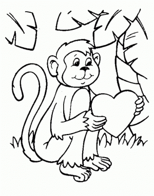 Monkey Coloring Pages for Kids   40732