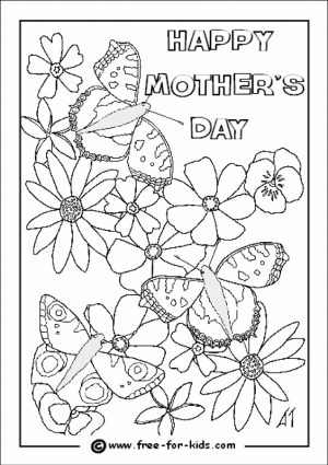 Mothers Day Coloring Pages for Kids   39307