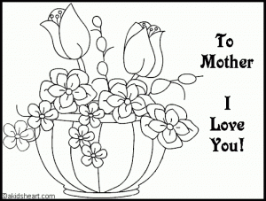 Mothers Day Coloring Pages for Kids   56271
