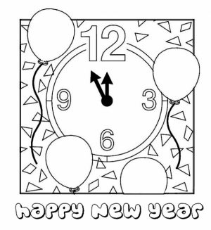 New Years Coloring Pages Free to Print for Kids   37508