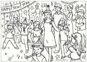 New Years Coloring Pages Free to Print for Kids   40561