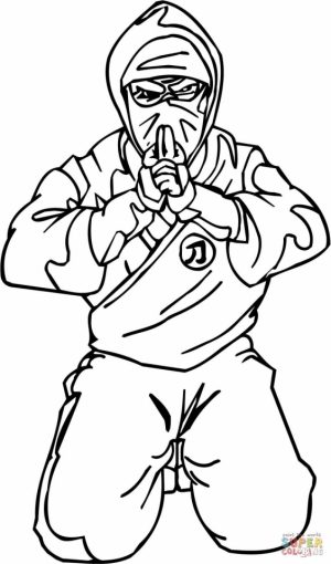 Ninja Coloring Pages Free Printable   t32l9