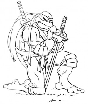 Ninja Turtle Coloring Page Free Printable   16479