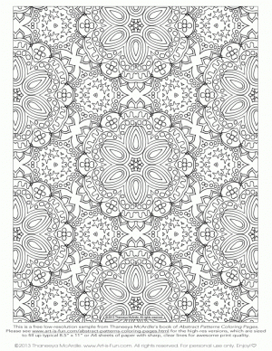 Online Abstract Coloring Pages for Grown Ups   75687