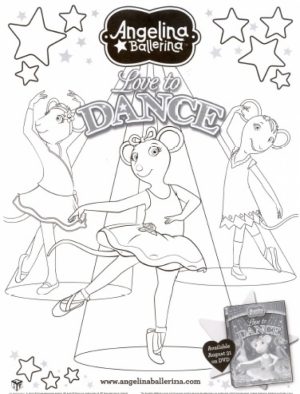 Online Angelina Ballerina Coloring Pages   357850
