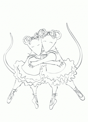 Online Angelina Ballerina Coloring Pages   476855
