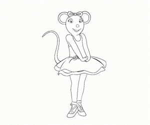 Online Angelina Ballerina Coloring Pages   883928