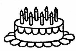 Online Birthday Cake Coloring Pages   17433
