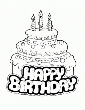 Online Birthday Cake Coloring Pages   61800