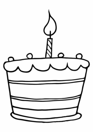 Online Birthday Cake Coloring Pages   88275
