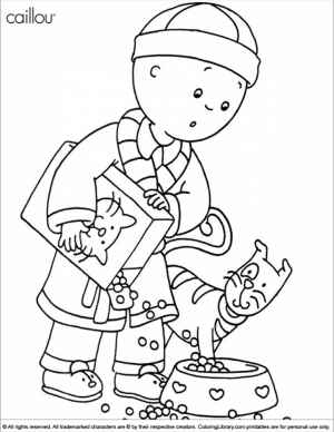 Online Caillou Coloring Pages   f8shy