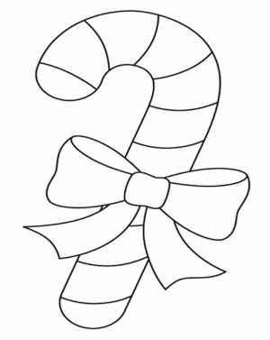 Online Candy Cane Coloring Page to Print   58046