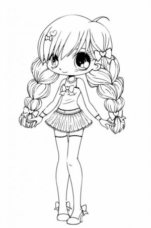 Online Chibi Coloring Pages to Print   B9149