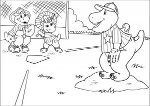 Online Coloring Pages of Barney and Friends for Kids   00167