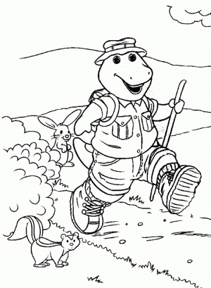 Online Coloring Pages of Barney and Friends for Kids   01037