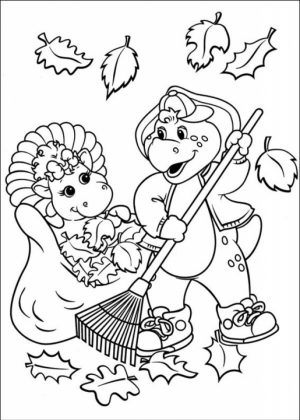 Online Coloring Pages of Barney and Friends for Kids   36719