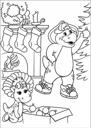 Online Coloring Pages of Barney and Friends for Kids   57901