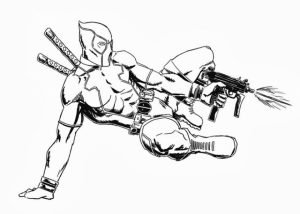 Online Deadpool Coloring Pages   289279