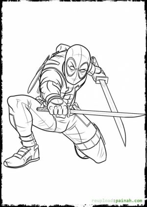 Online Deadpool Coloring Pages   476857