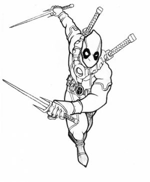 Online Deadpool Coloring Pages   569678