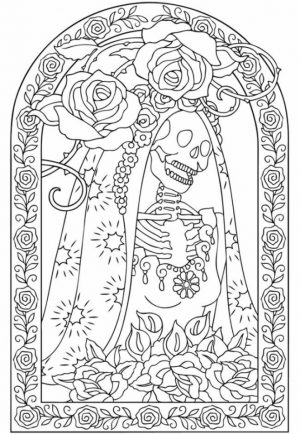 Online Dia De Los Muertos Coloring Pages   a9m0j