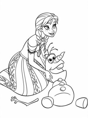 Online Disney Coloring Pages of Frozen Princess Anna   36131