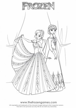 Online Disney Coloring Pages of Frozen Princess Anna   49103