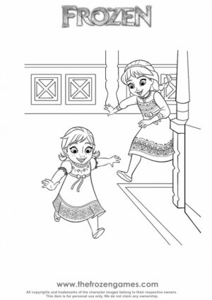Online Disney Coloring Pages of Frozen Princess Anna   61356