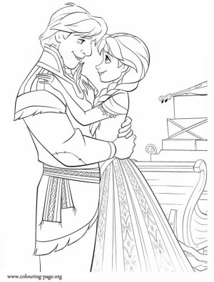 Online Disney Coloring Pages of Frozen Princess Anna   93010