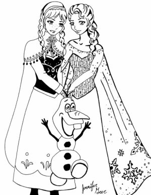Online Disney Coloring Pages of Frozen Princess Anna   93719