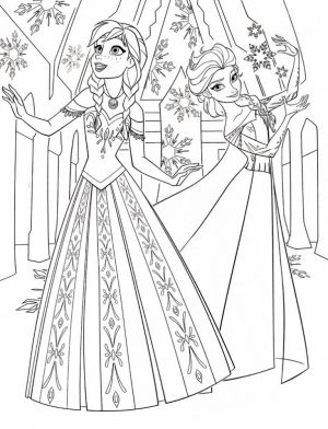 Online Disney Coloring Pages of Frozen Princess Anna   94792