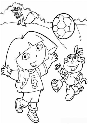 Online Dora The Explorer Coloring Pages   f8shy