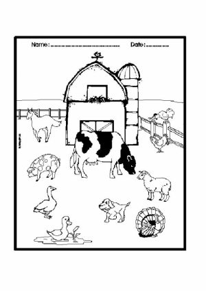 Online Farm Coloring Pages   S3YZY