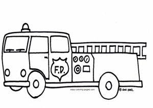 Online Fire Truck Coloring Page to Print   58050