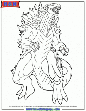 Online Godzilla Coloring Pages for Kids   8QgDr