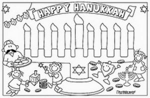 Online Hanukkah Coloring Pages for Kids   8QgDr