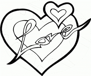Online Hearts Coloring Pages for Kids   OS92R