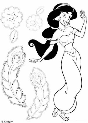 Online Jasmine Coloring Pages for Kids   51253