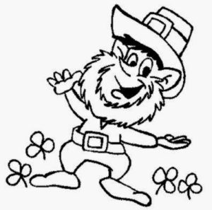 Online Leprechaun Coloring Pages   f8shy