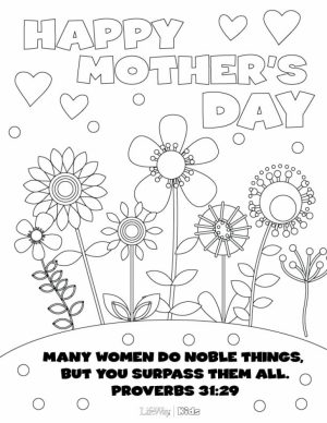 Online Mothers Day Coloring Pages to Print   17450