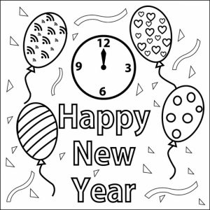 Online New Years Coloring Pages for Kids   51258