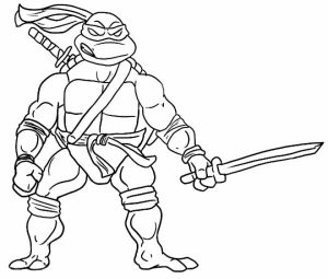 Online Ninja Turtle Coloring Page   83723